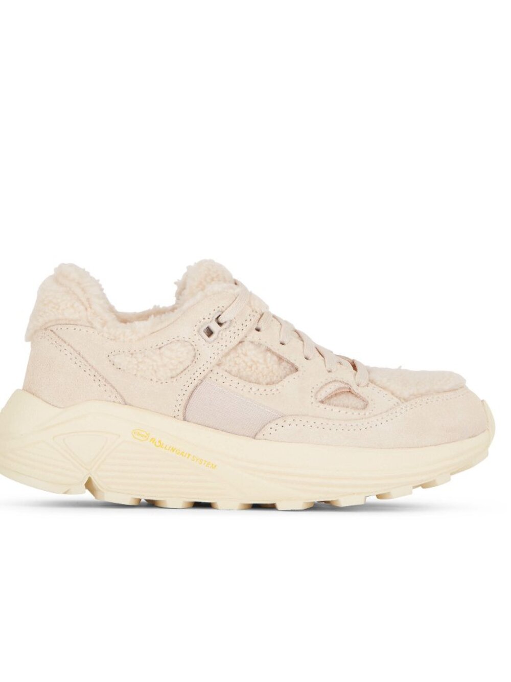 Brandblack Bravo Faux Shearling Suede Sneakers Tan Cream Women's Size 8.5